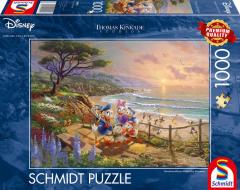 Puzzle 1000 piese - Thomas Kinkade - Disney - Donald and Daisy - A Duck Day Afternoon