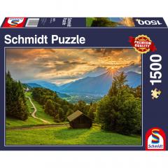 Puzzle 1500 piese - Sunset on Wamberg