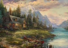 Puzzle 1000 piese - Thomas Kinkade - Father's Day Outing