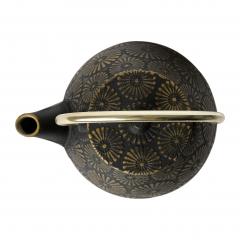 Ceainic fonta - Lotus - Black Golden Handle