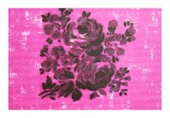 Hartie de impachetat - Lisa Stickley - Flori Fuchsia/Valuri