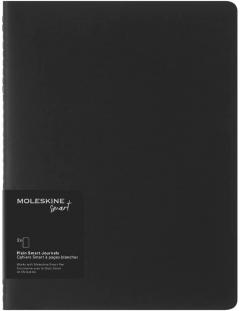 Set 2 caiete - Moleskine Smart - Extra Large, Cardboard Cover, Plain - Black