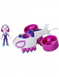 Figurina - Spidey And His Amazing Friends - Ghost-Spider & Change N' Go Ghost-Copter