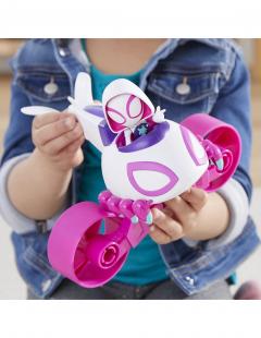 Figurina - Spidey And His Amazing Friends - Ghost-Spider & Change N' Go Ghost-Copter