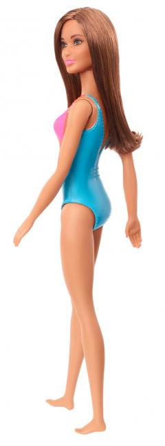 Papusa - Barbie satena cu costum de baie rosu-albastru