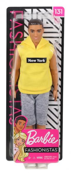 Papusa - Barbie Fashionistas - Baiat cu hanorac galben New York