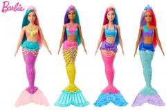 Papusa - Barbie Dreamtopia - Sirena, colier si coronita roz