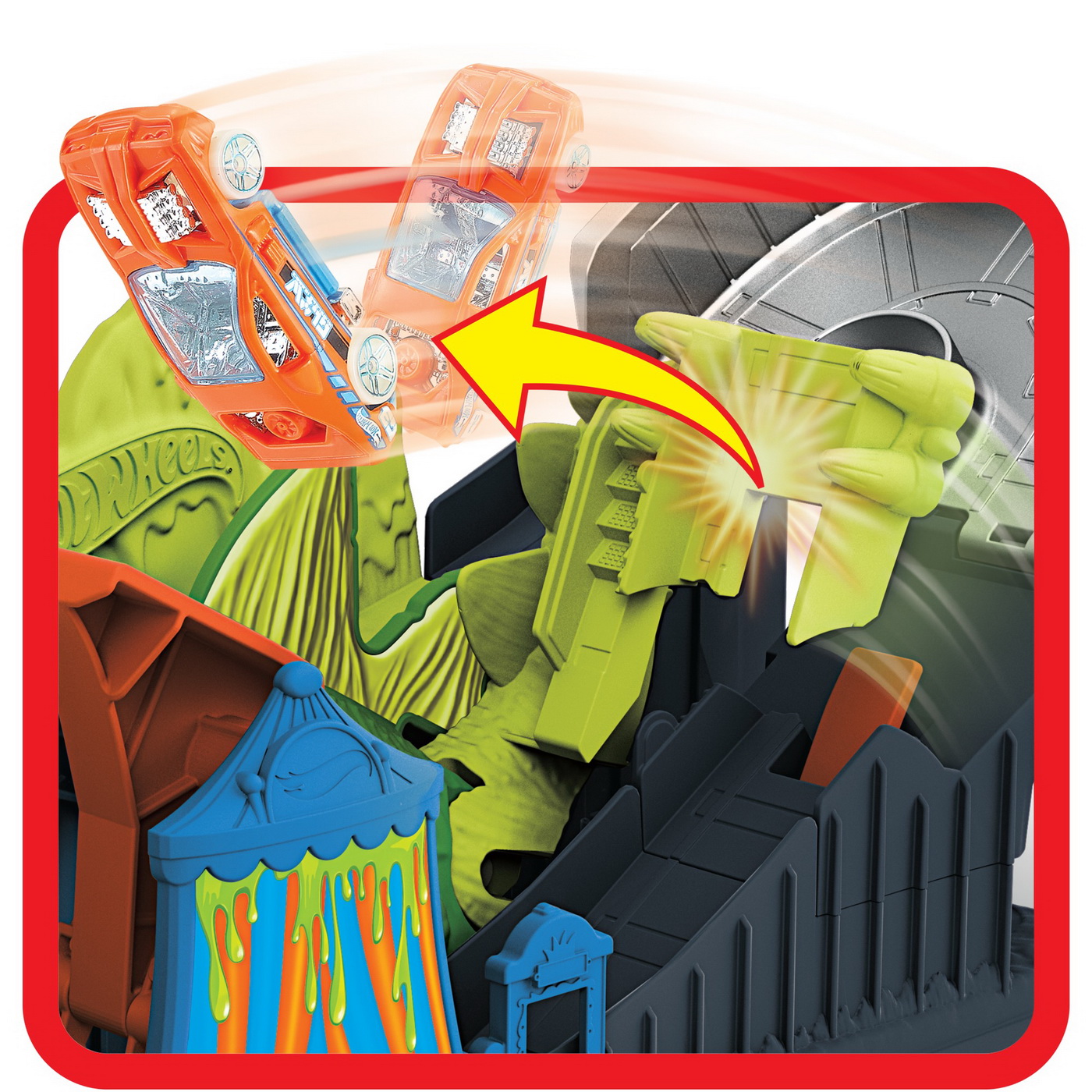 Set de joaca Hot Wheels City Toxic Dino Coaster Attack Mattel