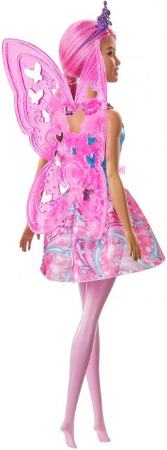 Papusa - Barbie Dreamtopia - Zana cu par si aripi roz