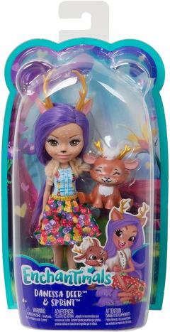 Papusa cu animalut - Enchantimals - Danessa Deer si Sprint