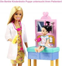 Set jucarii - Barbie Cariere - Papusa doctor pediatru blonda 