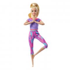 Papusa - Barbie Made To Move - Barbie blonda cu tinuta roz