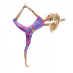 Papusa - Barbie Made To Move - Barbie blonda cu tinuta roz