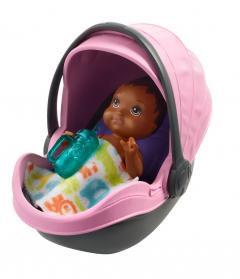 Set Barbie Skipper Babysitters Carucior Roz Cu Bebelus