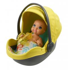 Set Barbie Skipper Babysitters Carucior Galben Cu Bebelus