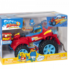 Masinuta Superzings - Hero Truck, Monster Roller Erou, cu 2 figurine, seria 4