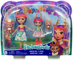 Papusi Enchantimals - Set Danessa Deer & Sprint si Danetta Deer & Fleet
