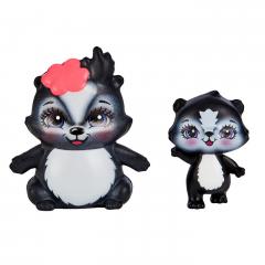 Papusi Enchantimals - Set Sage Skunk & Caper si Sabella Skunk & Striper