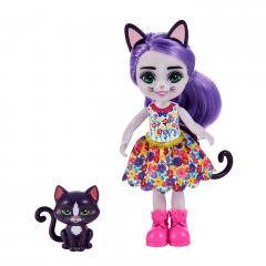 Set papusa si figurina - Enchantimals - Cabery Cat and Pawla