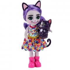 Set papusa si figurina - Enchantimals - Cabery Cat and Pawla