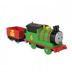 Jucarie - Thomas Locomotiva Motorizata Percy cu Vagon
