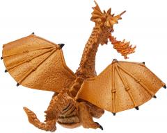 Figurina - The Enchanted World - Gold Dragon with Flame