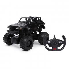 MASINA CU TELECOMANDA JEEP WRANGLER JL NEGRU CU SCARA 1 LA 14