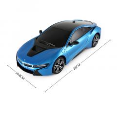 MASINA CU TELECOMANDA BMW i8 ALBASTRU CU SCARA 1 LA 18