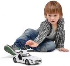 Masina cu telecomanda - Mercedes-Benz, Alb