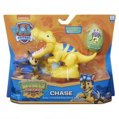 Set figurine Paw Patrol - Chase si dinozaur T-Rex
