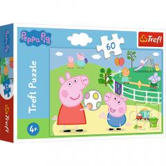 Puzzle 60 piese - Peppa Pig - Distractie cu prietenii