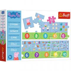 Puzzle educational 20 piese - Peppa Pig - Numere