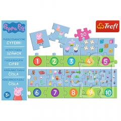 Puzzle educational 20 piese - Peppa Pig - Numere