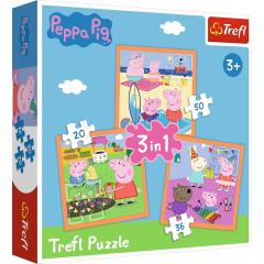 Puzzle 3 in 1 - Inventiva Peppa Pig
