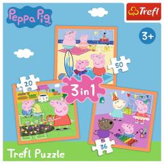 Puzzle 3 in 1 - Inventiva Peppa Pig