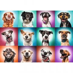 Puzzle 2000 piese - Catelusii amuzanti