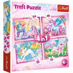 Puzzle 4 in 1 - Patrula unicorni si magie