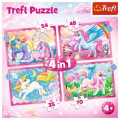 Puzzle 4 in 1 - Patrula unicorni si magie