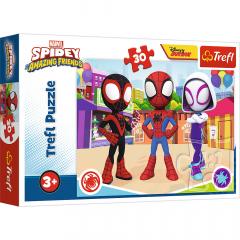 Puzzle 30 piese - Spidey - Cei 3 prieteni