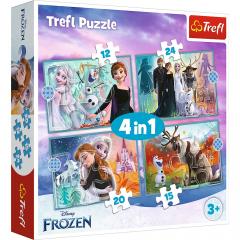 Puzzle 4 in 1 - Frozen II - Uimitoarea lume Disney