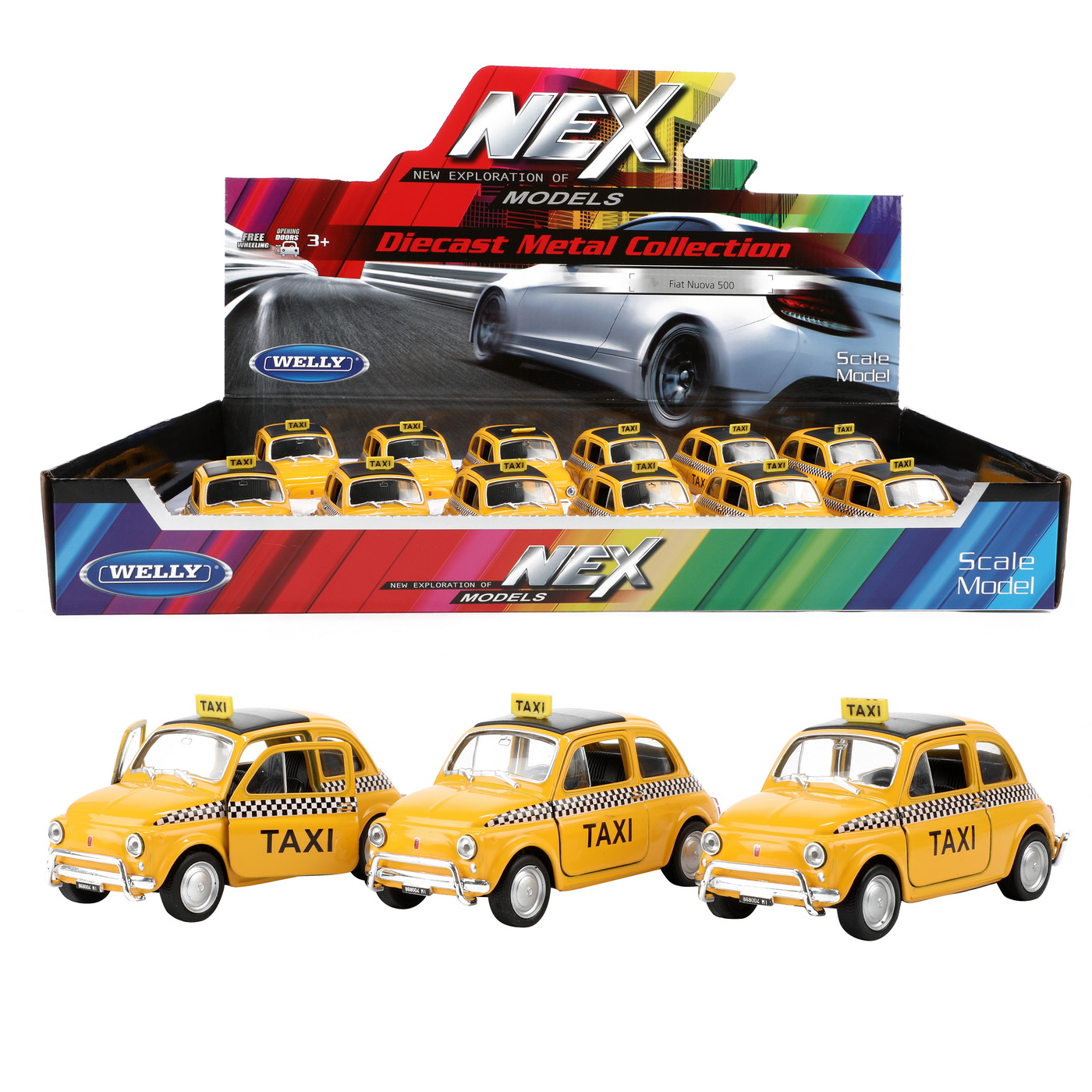 Masina taxi - Fiat 500 - Welly