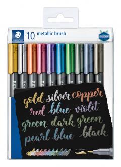 Set 10 markere - Metallic Brush - Assorted Colours