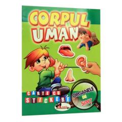 Corpul Uman - Carte Cu Stickere - Organele De Simt 