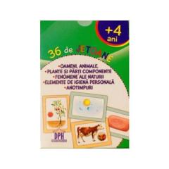 Oameni, animale, plante, fenomene ale naturii, elemente de igiena, anotimpuri - 36 de jetoane 
