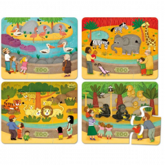 Set 4 puzzle-uri - Zoo