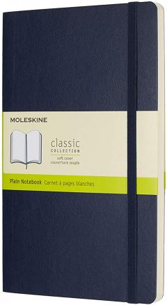 Carnet - Moleskine Classic - Large, Plain, Soft Cover - Sapphire Blue