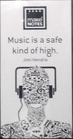 Semn de carte magnetic - Music is a safe kind of high Make Notes