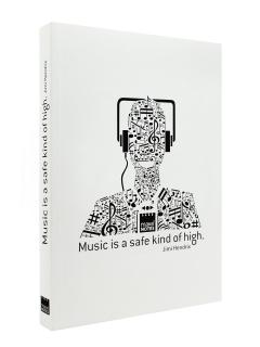 Carnet A6 - Music White Book Make Notes