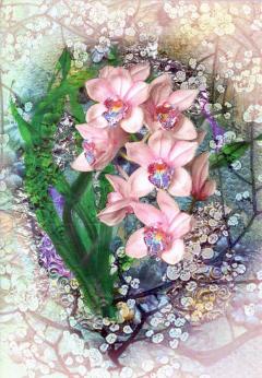 Felicitare - Orchids Artige