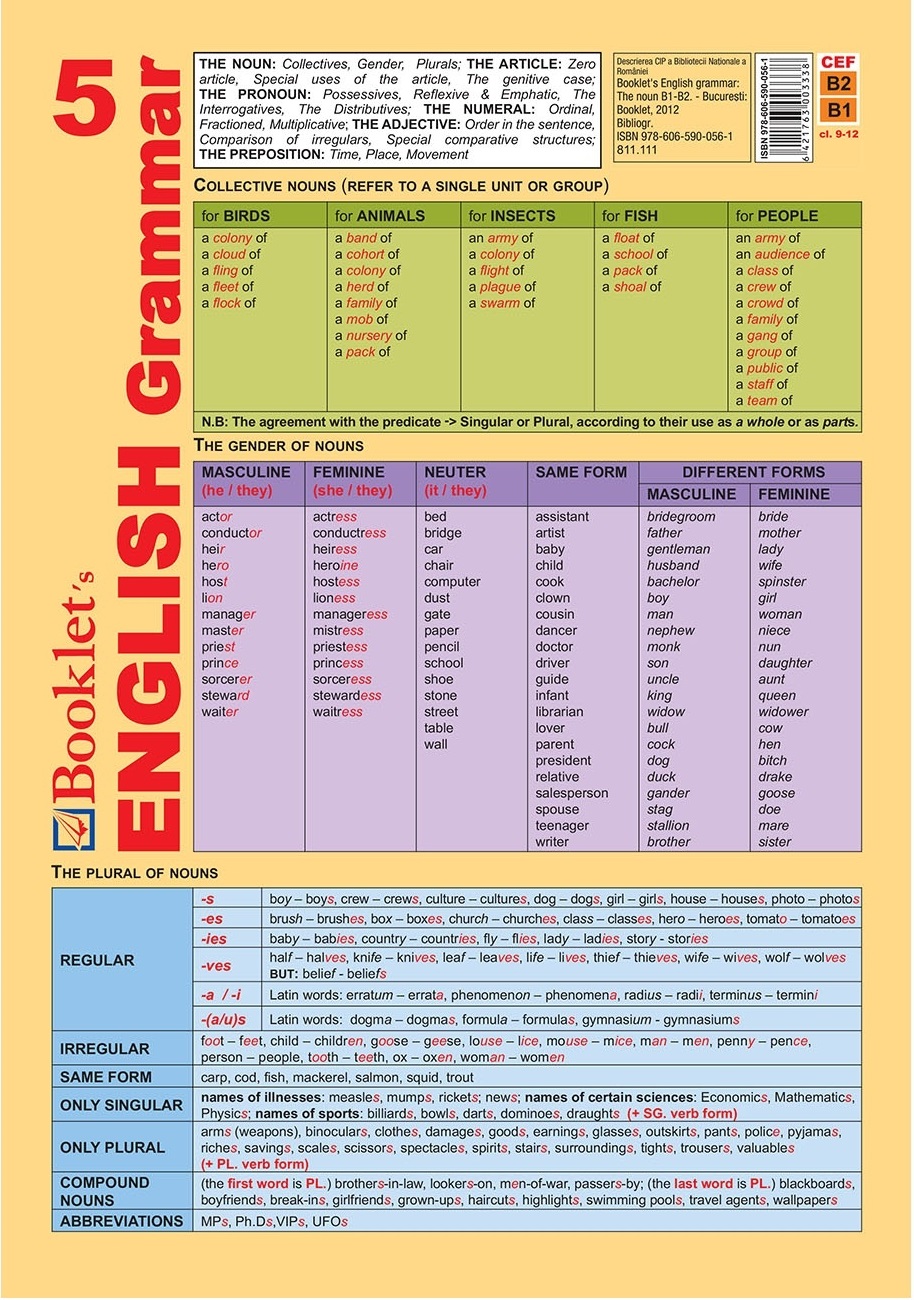Pliant Booklet&#039;s English Grammar 5